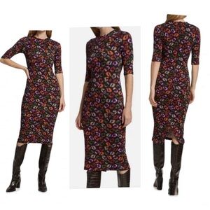 Farm Rio Ikat Dyed Jersey Mid Dress